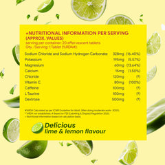 Amrit Mantra Electrolyte Effervescent Tablets | Instant Hydration & Energy | Lemon Flavor