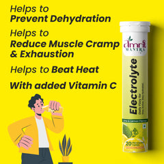 Amrit Mantra Electrolyte Effervescent Tablets | Instant Hydration & Energy | Lemon Flavor