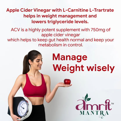 Amrit Mantra Apple Cider Vinegar Effervescent Tablets | Lemon & Orange Flavors