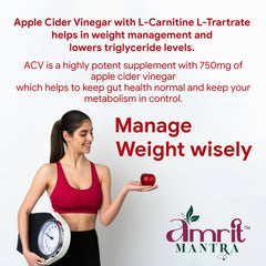 Amrit Mantra Apple Cider Vinegar Effervescent Tablets | Lemon & Orange Flavors