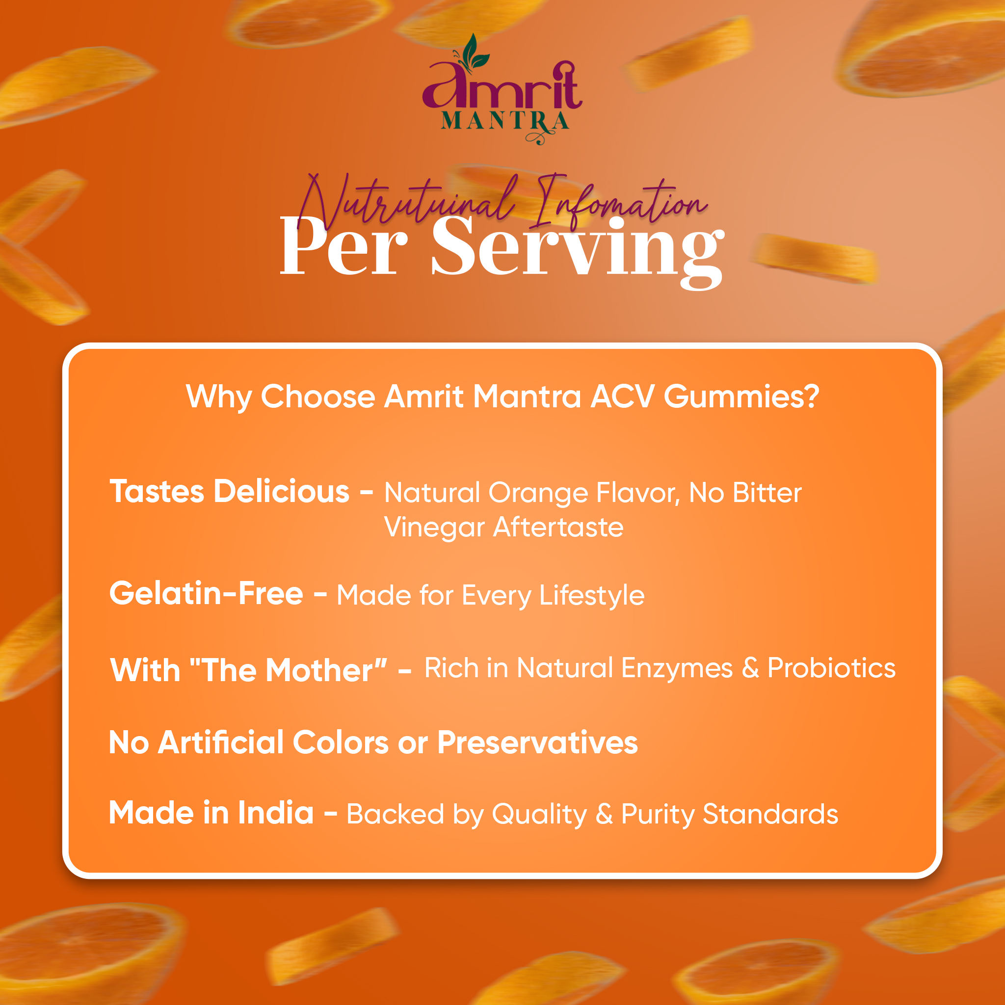 Amrit Mantra Gut Health Gummies with Triphala & Probiotics – 30 Gummies | Digestive & Bloating Support