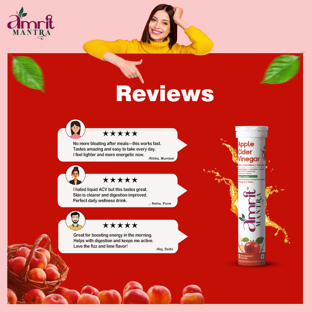 Amrit Mantra | Apple Cider Vinegar + Multivitamin + Electrolyte “Fat Burn + Energy Reset Kit”